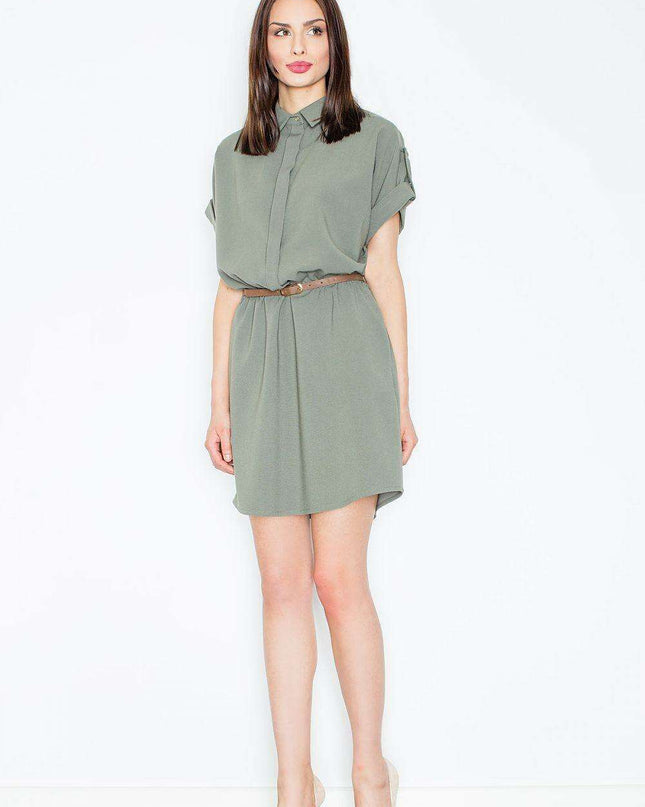 Chic Belted Kimono Sleeve Dress