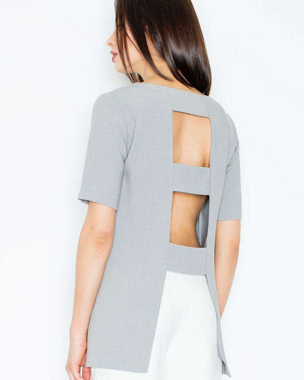 Chic Cut-Out Knit Blouse by Figl