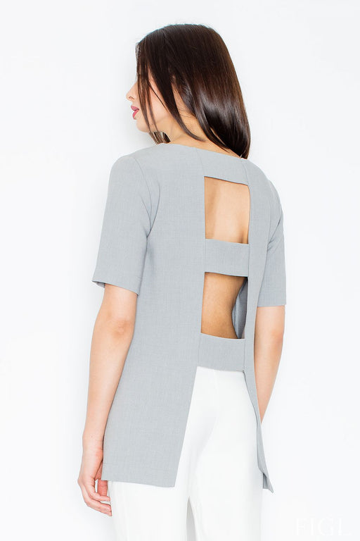 Sophisticated Cut-Out Knit Blouse by Figl