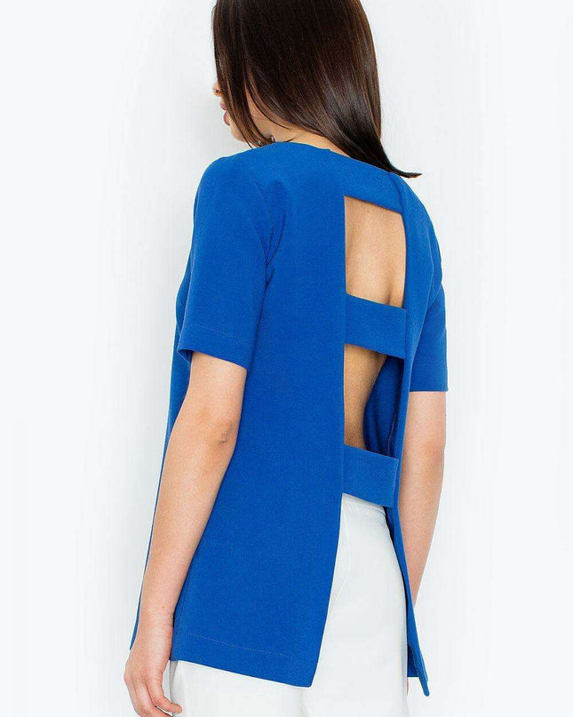 Chic Knit Top with Striking Back Cut-Outs by Figl