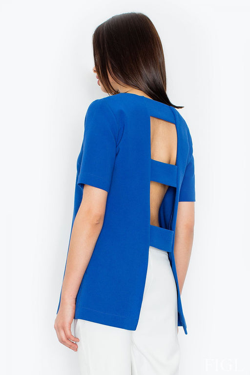 Chic Knit Blouse with Stunning Back Cut-Outs by Figl