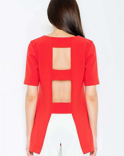 Chic Backless Knit Blouse - Ideal for Elegant Events