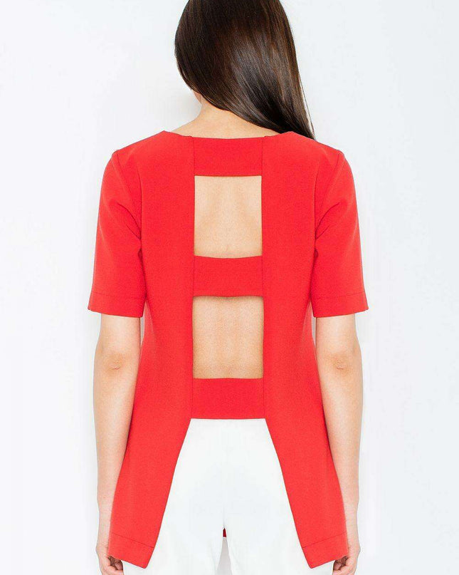 Chic Backless Knit Blouse - Ideal for Elegant Events