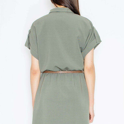 Chic Belted Kimono Sleeve Dress