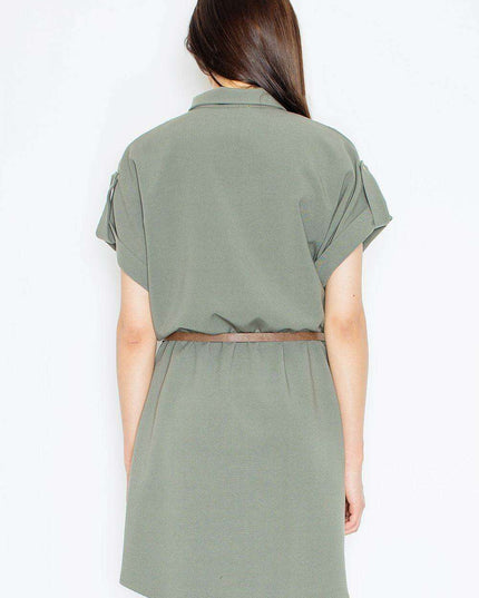 Chic Belted Kimono Sleeve Dress
