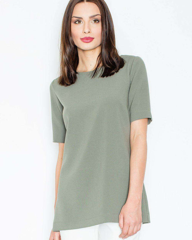 Chic Cut-Out Back Knit Blouse for Sophisticated Occasions