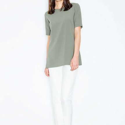 Chic Cut-Out Back Knit Blouse for Sophisticated Occasions