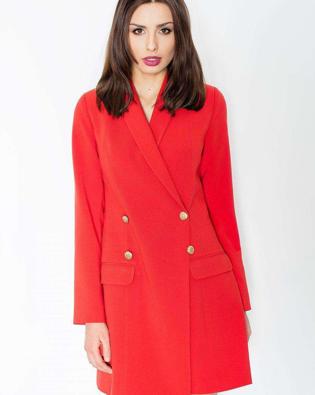 Chic Knit Daydress with Elegant Gold Accents and Unique Details