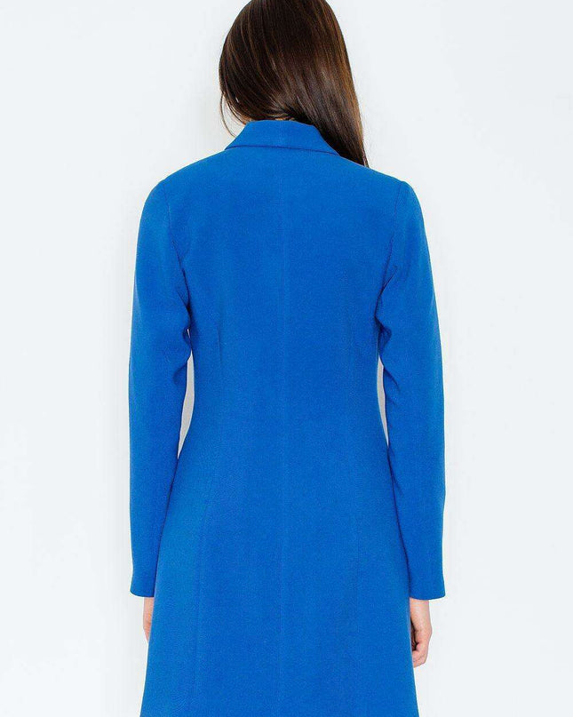 Elegant Gold-Trimmed Knit Everyday Dress - Model 51574