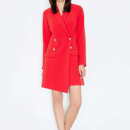 Chic Knit Daydress with Elegant Gold Accents and Unique Details