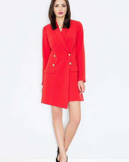 Chic Knit Daydress with Elegant Gold Accents and Unique Details