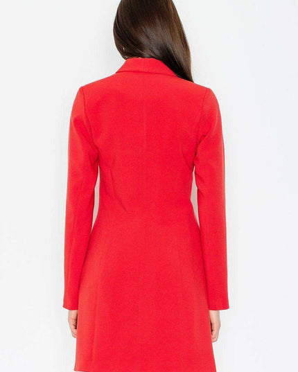 Chic Knit Daydress with Elegant Gold Accents and Unique Details