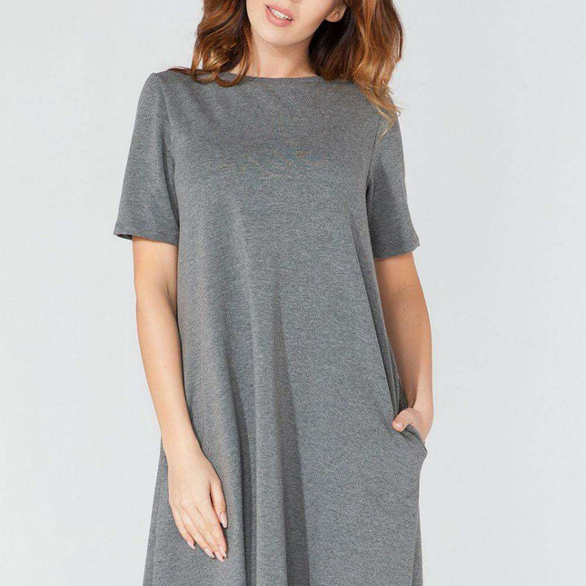 Lace-Embellished Trapeze Dress with Fun Pockets and Tessita Prints