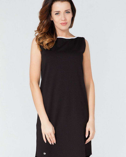 Elegant Teardrop Back Knit Day Dress