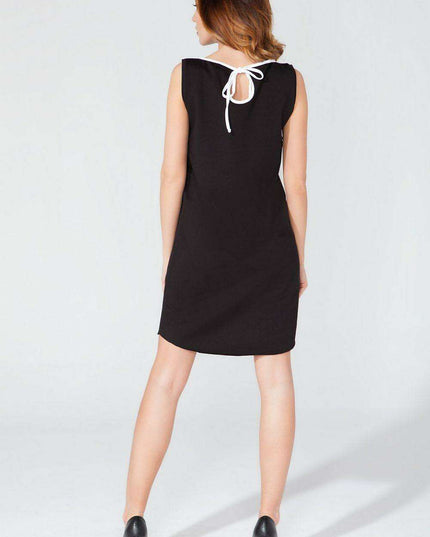Elegant Teardrop Back Knit Day Dress