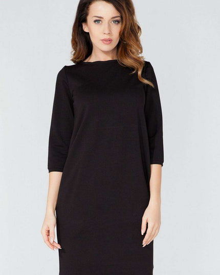 Elegant Knitted Tuba Cut Dress with Convenient Pockets - Stylish Daywear by Tessita 51747