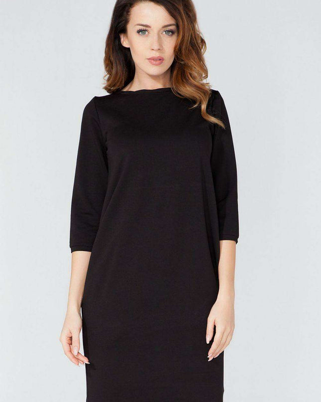Elegant Knitted Tuba Cut Dress with Convenient Pockets - Stylish Daywear by Tessita 51747