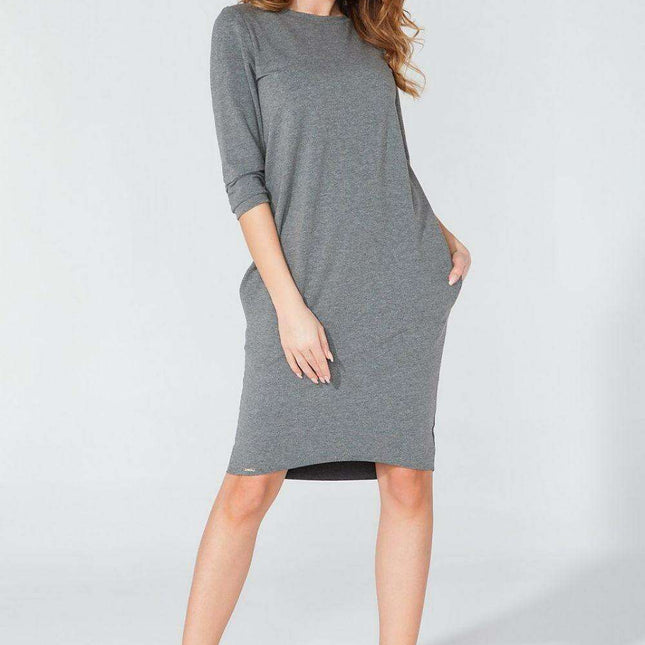 Elegant Tuba Dress with Convenient Pockets - Perfect for Daily Wear