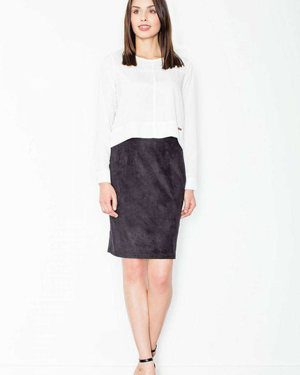 Chic Black Knee-Length Skirt by Figl for Effortless Elegance
