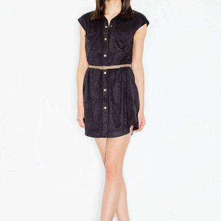 Chambray Elegance: Winged Sleeve Daydress by Figl