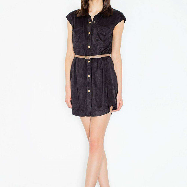 Chambray Elegance: Winged Sleeve Daydress by Figl