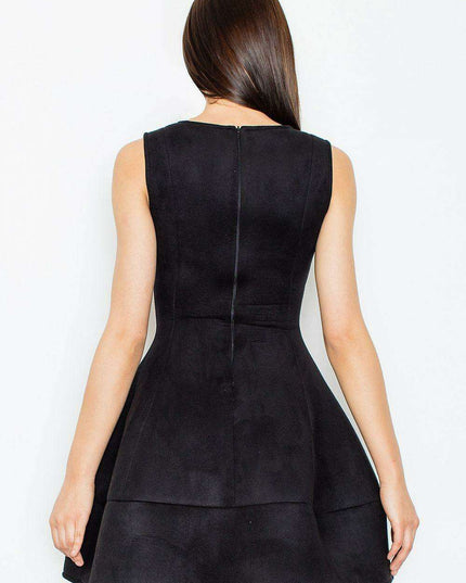 Elegant Off-Shoulder Faux Suede Bomber Dress - Versatile Daywear 52594