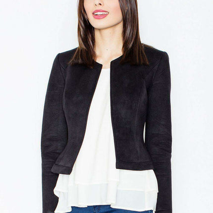 Trendy Spandex-Infused Suede Jacket - A Must-Have for Every Stylish Woman
