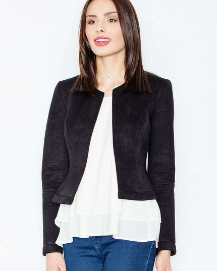 Trendy Spandex-Infused Suede Jacket - A Must-Have for Every Stylish Woman