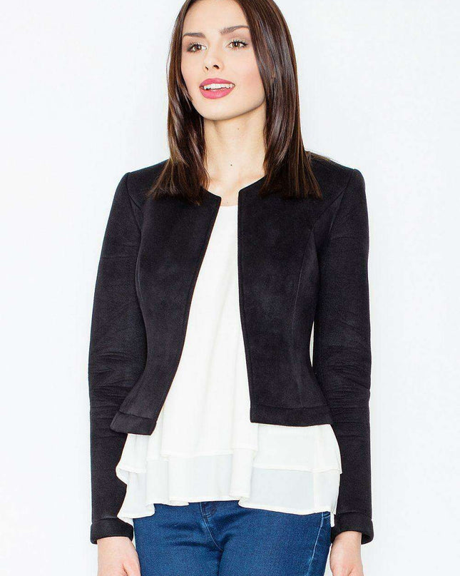 Trendy Spandex-Infused Suede Jacket - A Must-Have for Every Stylish Woman
