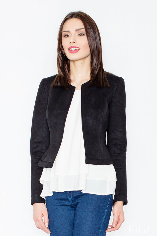 Stylish Suede Jacket with Spandex Blend - Trendy Women's Apparel