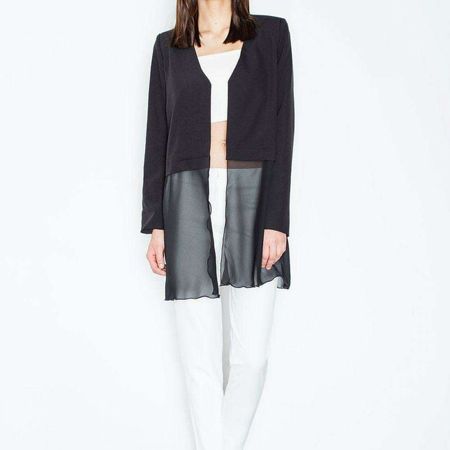 Sheer Elegance V-Neck Jacket: Where Comfort Meets Chic Fashion