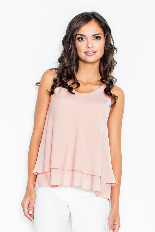 Sophisticated Double-Breasted Polyester Sleeveless Top