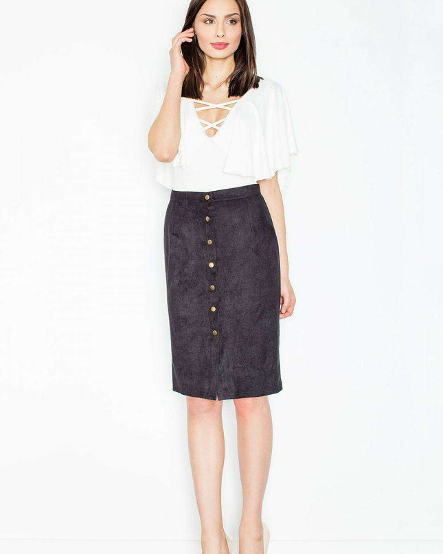 Sumptuous Suede Fitted Skirt - Effortless Style and Comfortable Elegance