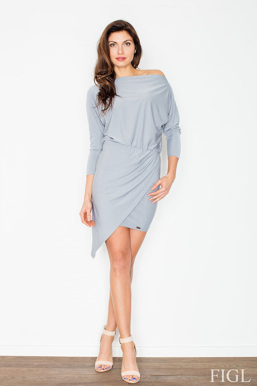 Glamorous Knit Dress with Asymmetrical Hem and Flattering Fit