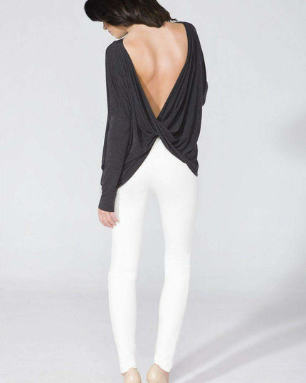 Tessita Reversible Knit Blouse with Unique Raw Edge Detail