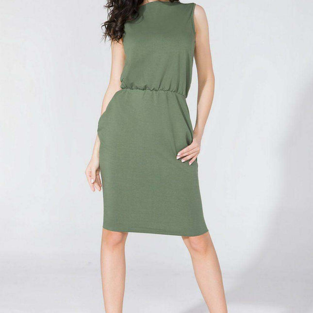 Chic Knit Daydress with Secret Pockets - Tessita Design 58992