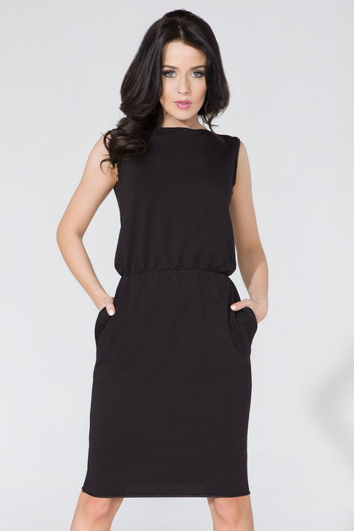 Sleek Knit Day Dress with Figure-Enhancing Fit