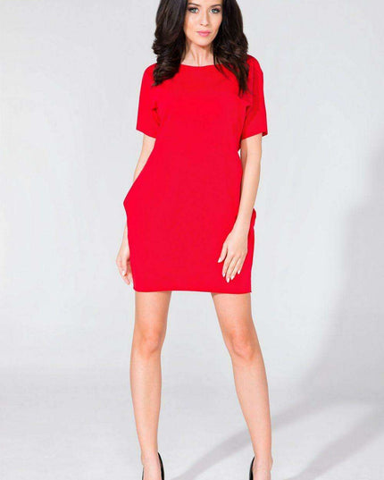 Chic Cotton Daydress with Edgy Raw Edge Accents