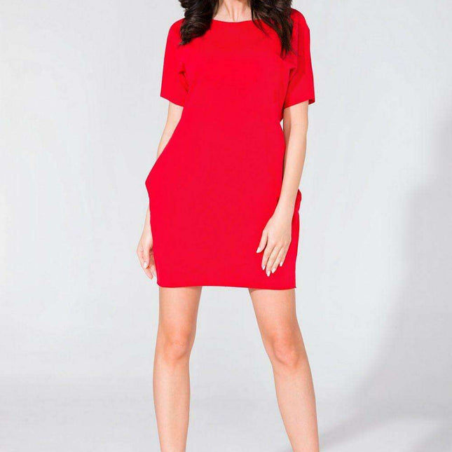 Chic Cotton Daydress with Edgy Raw Edge Accents