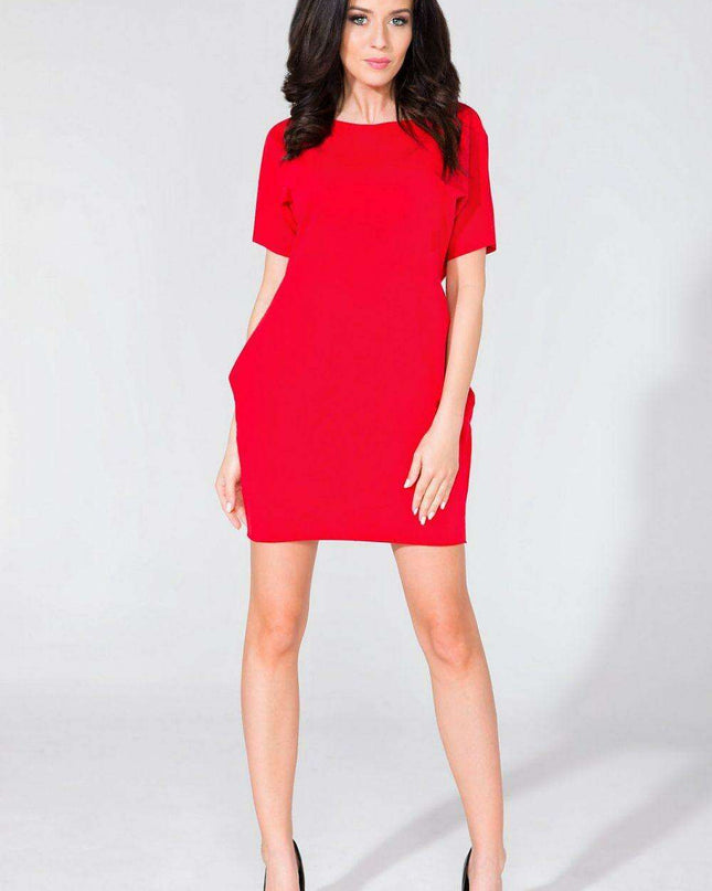 Chic Cotton Daydress with Edgy Raw Edge Accents