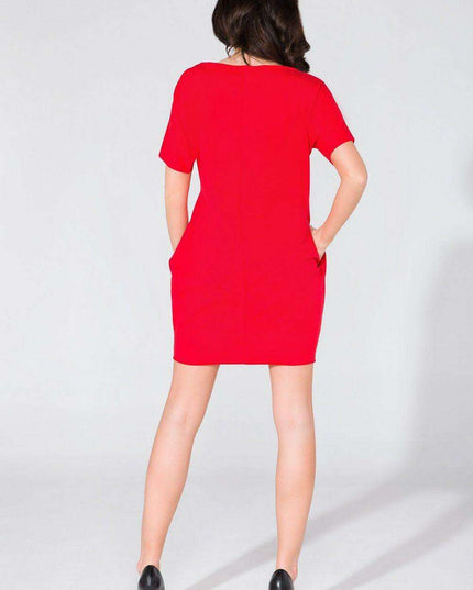 Chic Cotton Daydress with Edgy Raw Edge Accents