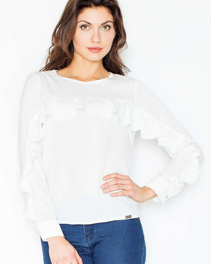 Elegant Frill-Detail Blouse - The Ultimate Fashion Essential