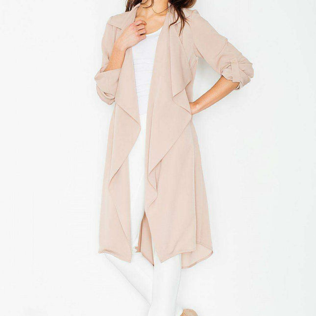 Elegant Summer Shift Dress with Unique Envelope Front and Adjustable Waist Tie - Model 60195