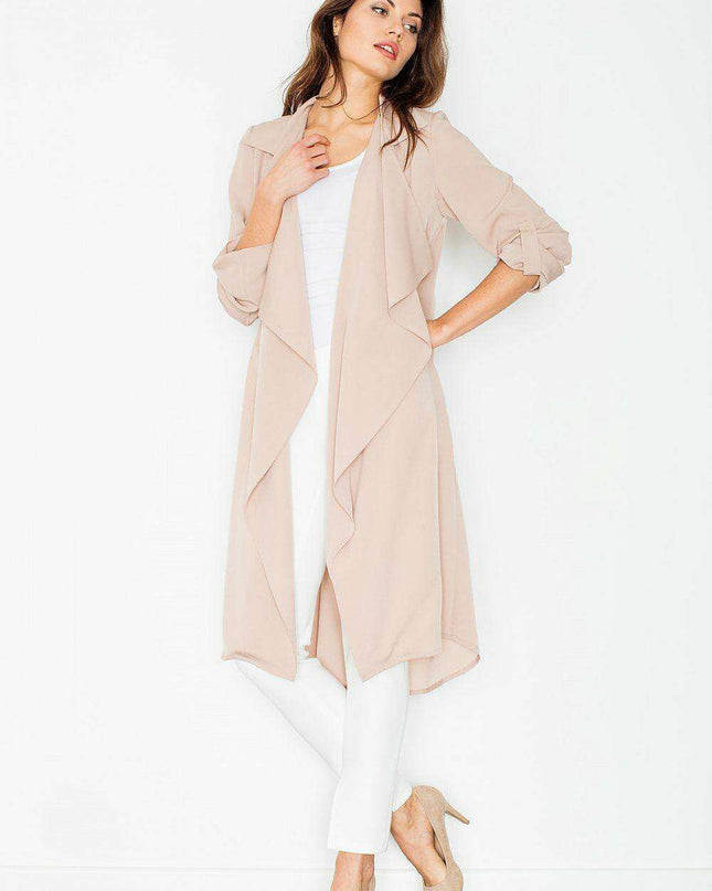 Elegant Summer Shift Dress with Unique Envelope Front and Adjustable Waist Tie - Model 60195