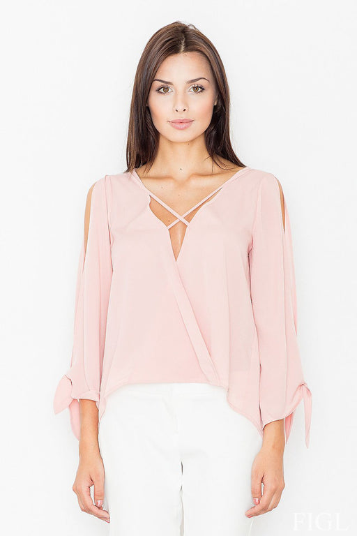 Chic Lace-Detail Blouse by Figl