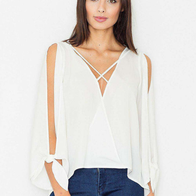 Lace-Trimmed Blouse for Timeless Sophistication