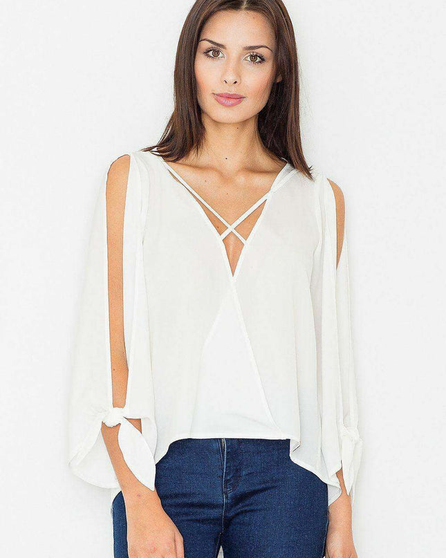 Lace-Trimmed Blouse for Timeless Sophistication