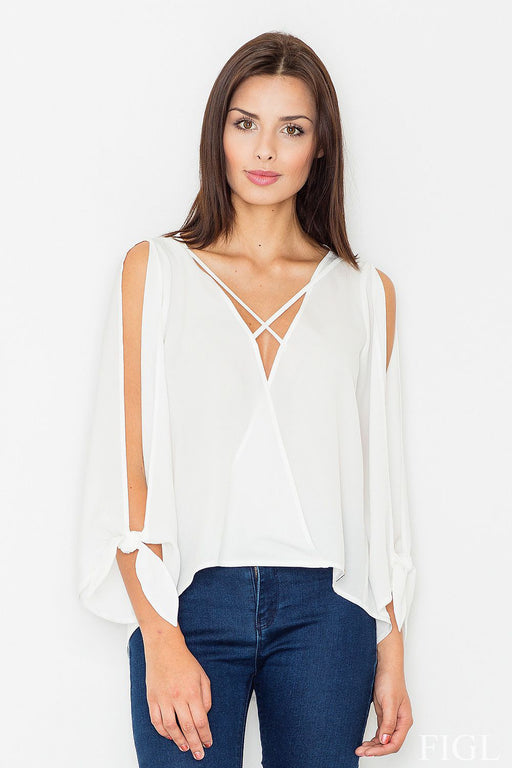 Elegant Lace-Trimmed Blouse by Figl
