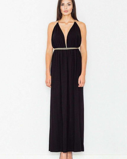 Golden Glamour Knit Dress with Alluring Charm