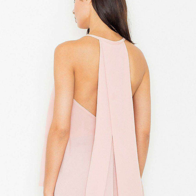 Sleek Silhouette Blouse: Daring Neckline for Effortless Elegance